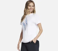 SKECHERS Floral Diamond Classic Crew Tee WHT Best