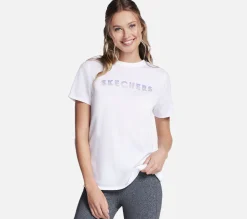 SKECHERS Gradient Short Sleeve Tee WHT Discount