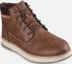 SKECHERS Relaxed Fit: Garlan - Deno - Waterproof BRN New