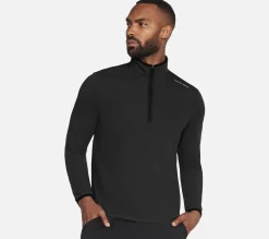 SKECHERS Skech-Knits Burst 1/4 Zip BLK Clearance