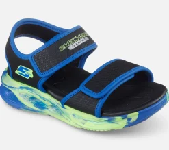SKECHERS S-Lights: Sola Glow Sandal - Fusion Brights BKBL Discount